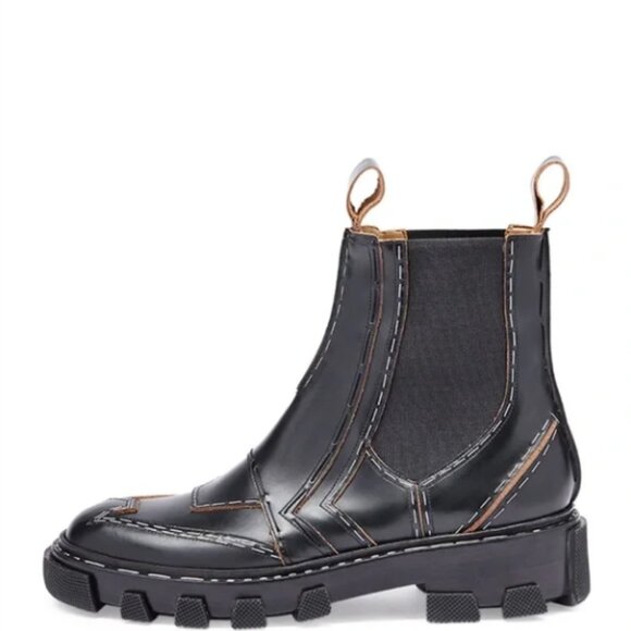 Balenciaga Staple Leather Chelsea Boots Black 39.5 - Picture 2 of 13